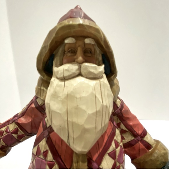 Jim Shore Dashing Through the Snow Santa Quilt Robe Winter Scene Christmas Tree - Picture 5 of 15